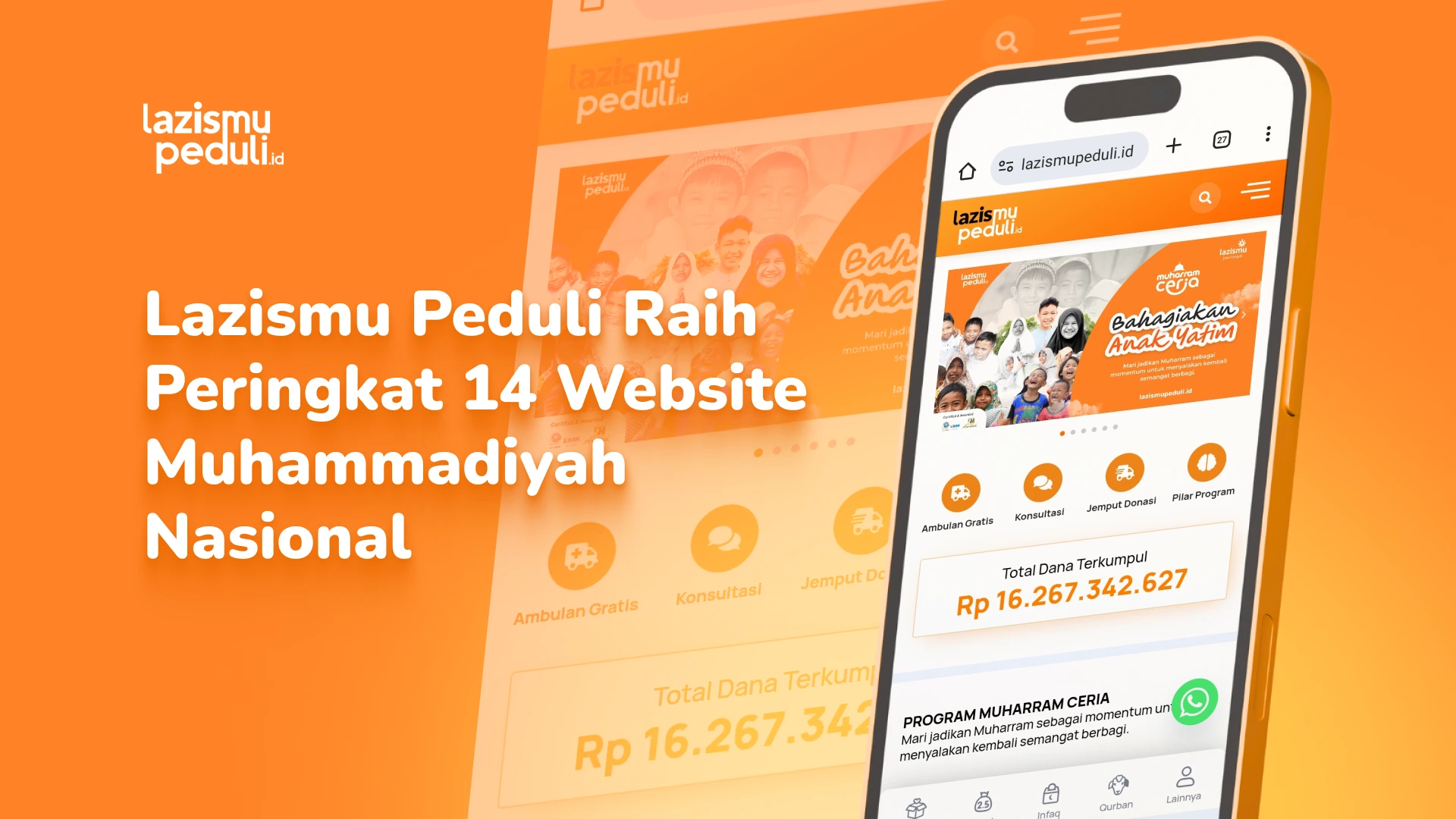 Lazismu Raih Peringkat 14