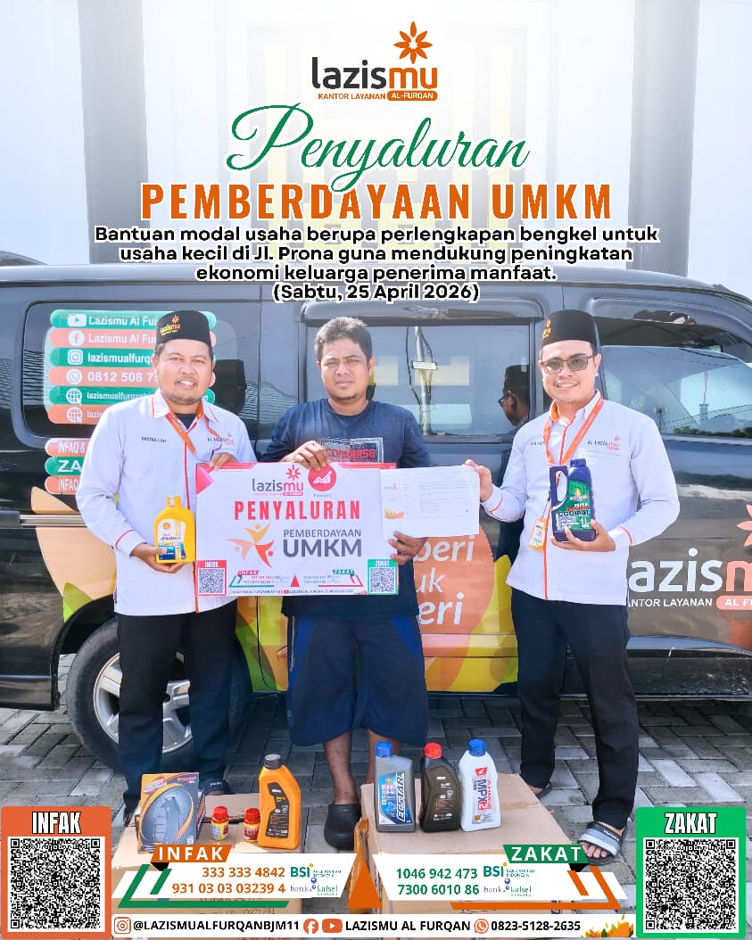 LAPORAN PENYALURAN LAZISMU AL-FURQAN Sabtu 08 Dzulkaidah 1447 H / 25 April 2026
